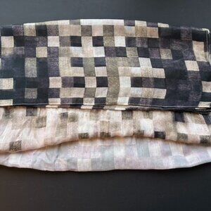 Marla Wynne Lightweight Scarf (Charcoal, pink, ivory, taupe)